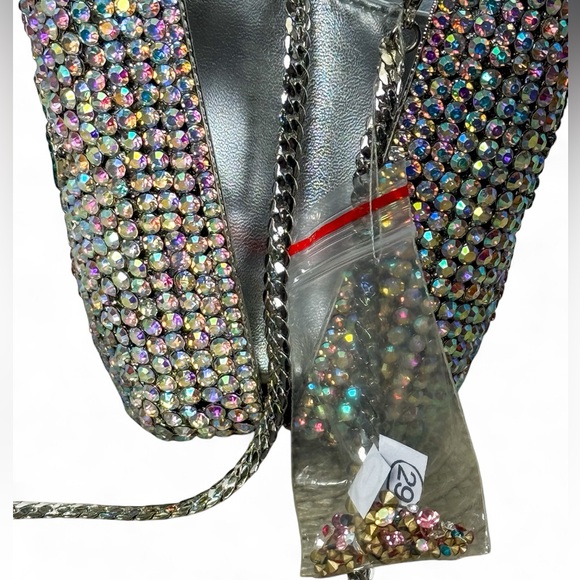 Champagne Bottle Rhinestone Encrusted Clutch w/ Chain – Sweet Bubbly Edition - Picture 6 of 11